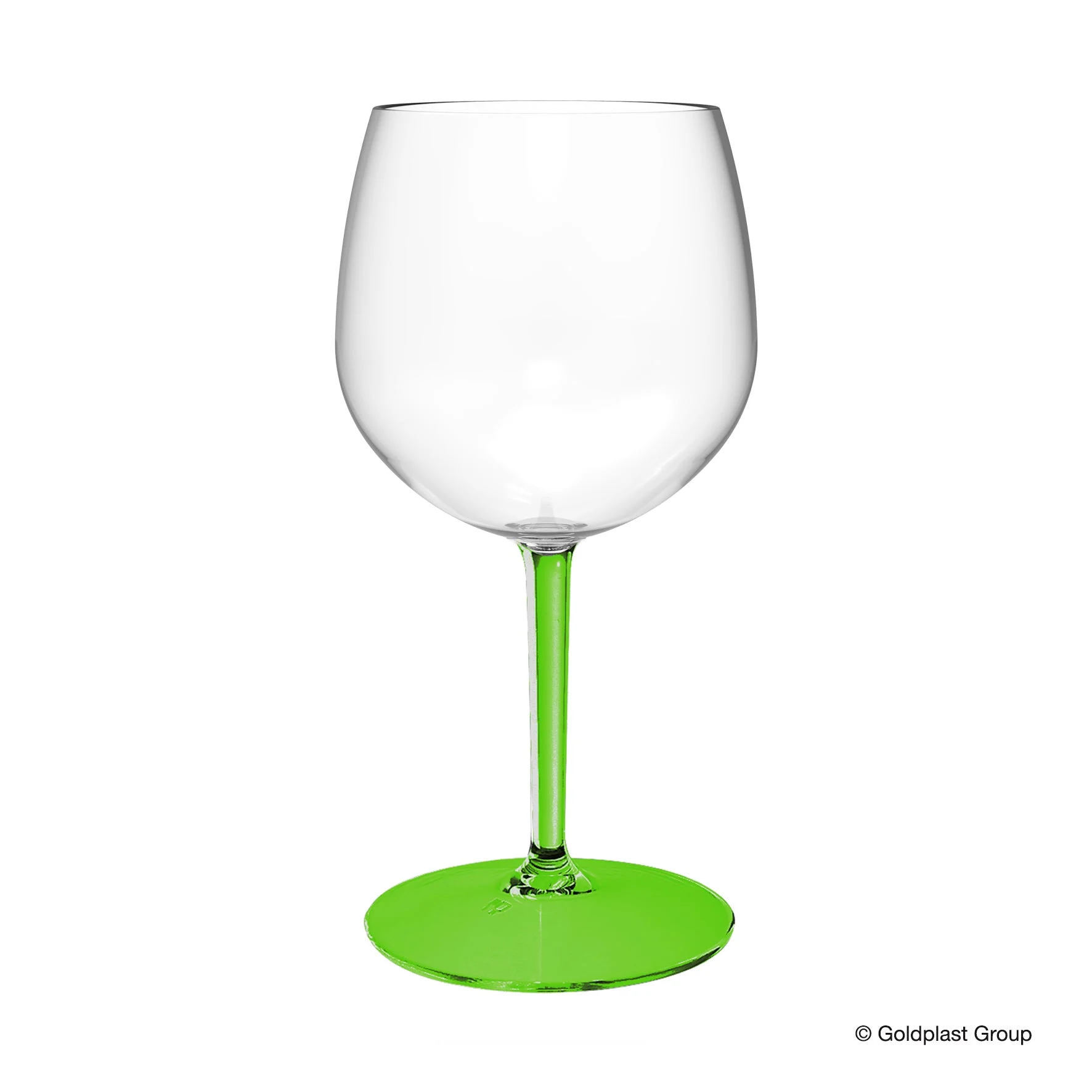 Gold Plast Bicchiere Balloon Tonic + Gambo Verde Trasparente 582 Cc