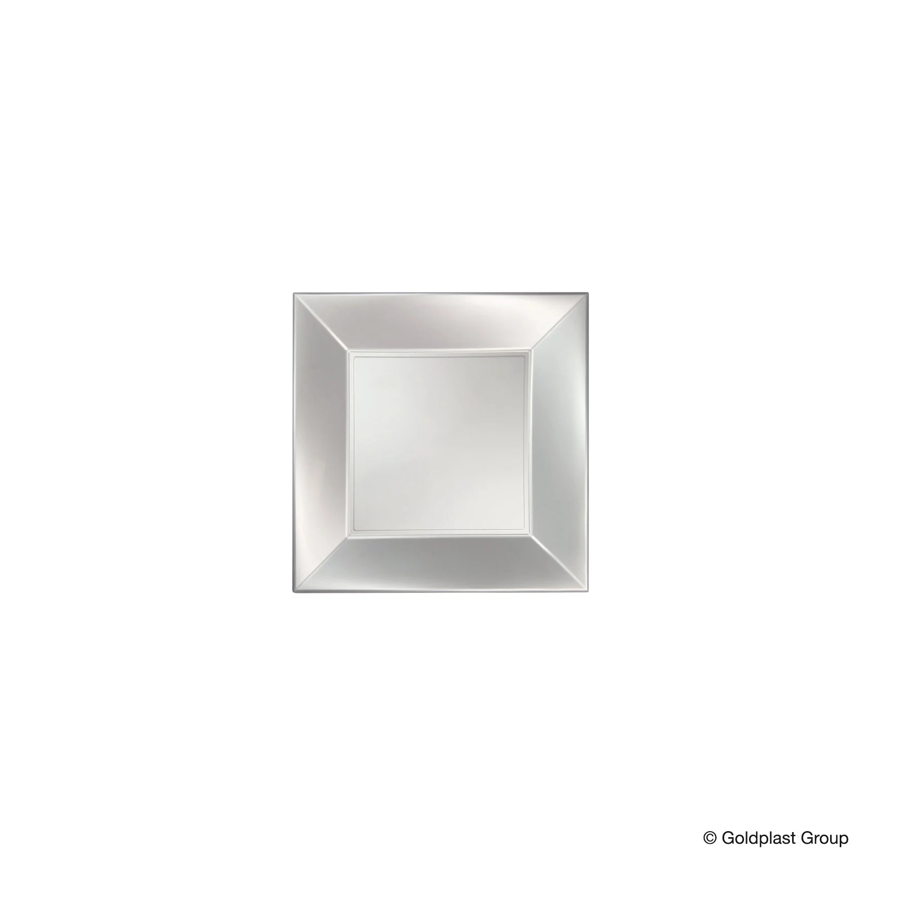 Gold Plast Piatto Dessert Nice 180 x 180 Mm 15 Pz Bianco Perlè