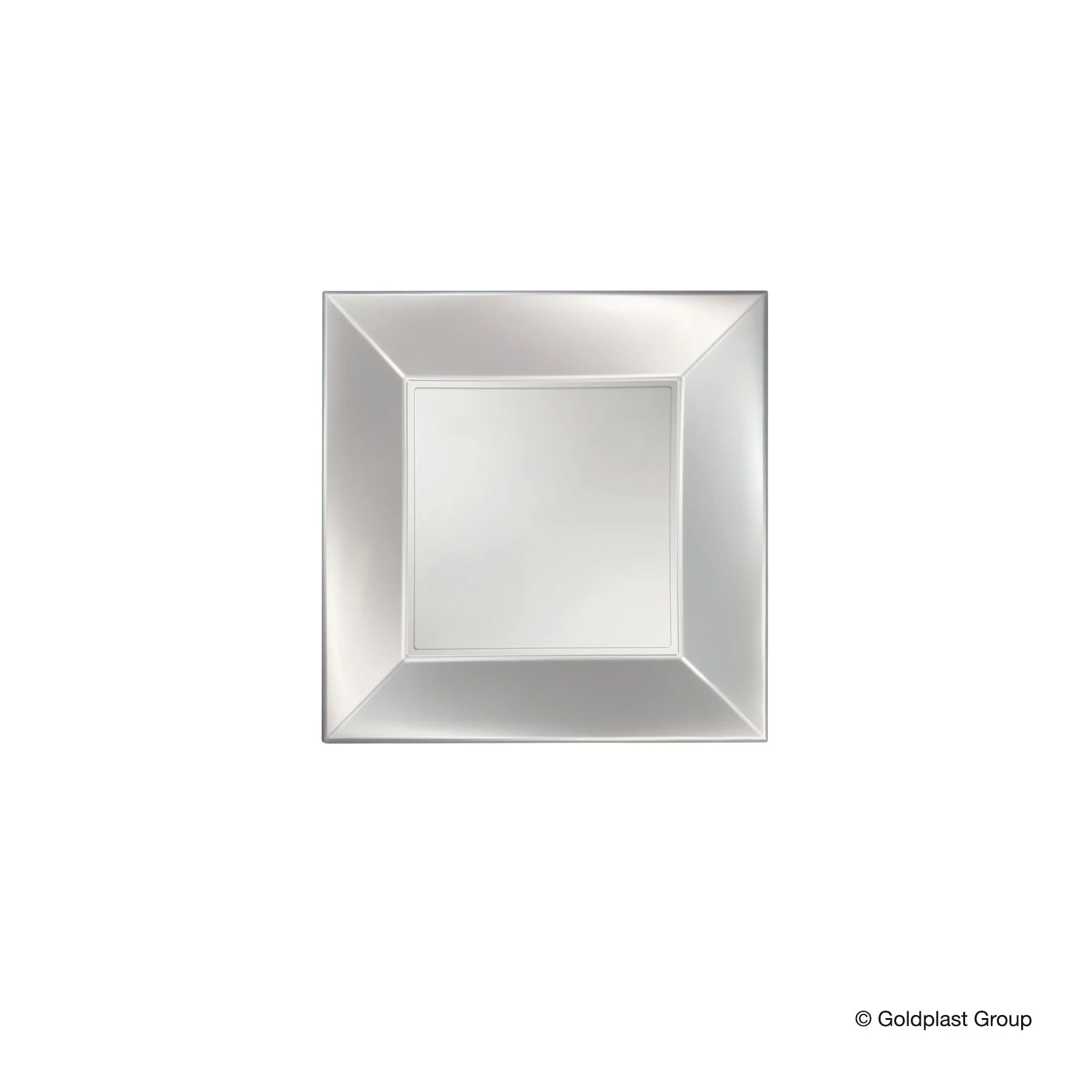 Gold Plast Piatto Piano Nice 230 x 230 Mm 15 Pz Bianco Perlè