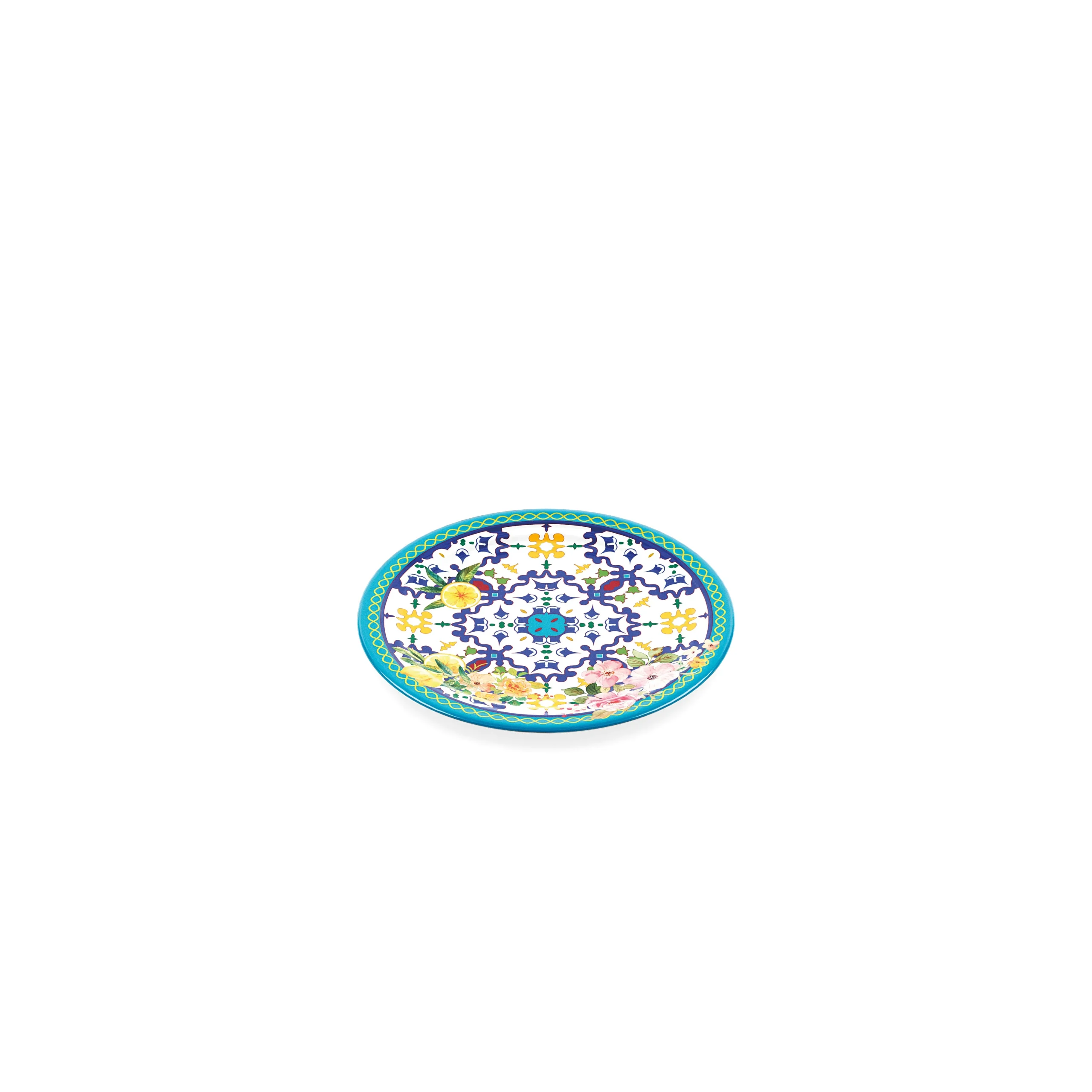 GUZZINI Piatto Dessert Flower & Lemon Melamina Table Decor