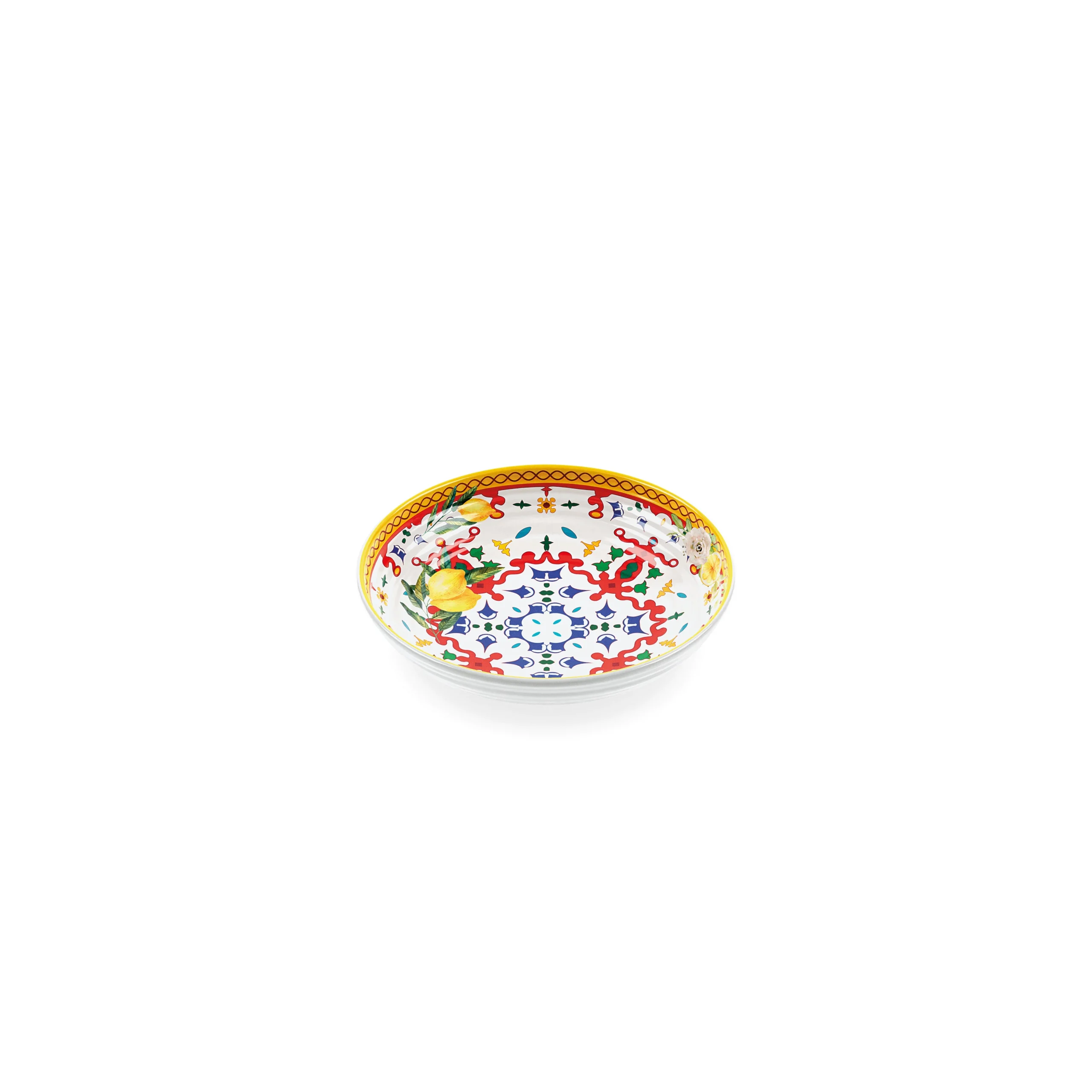 GUZZINI Piatto Fondo Flower & Lemon Melamina Table Decor