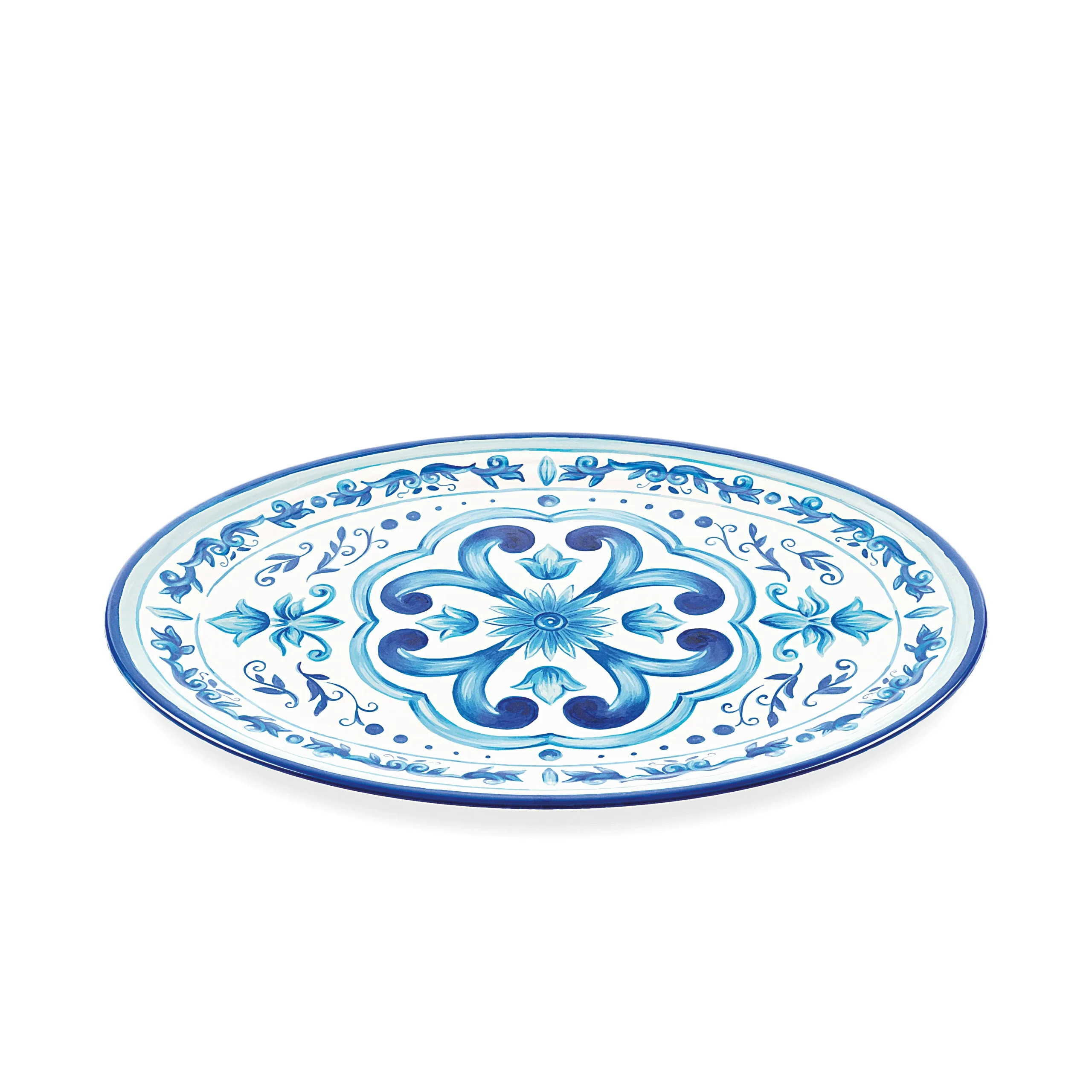 GUZZINI Vassoio Ovale Grande Decoro Blues Melamina Table Decor