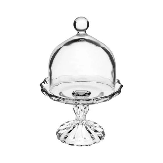 L'Arcolaio Alzata dolci con coperchio - Vetro trasparente H25 D16 cm