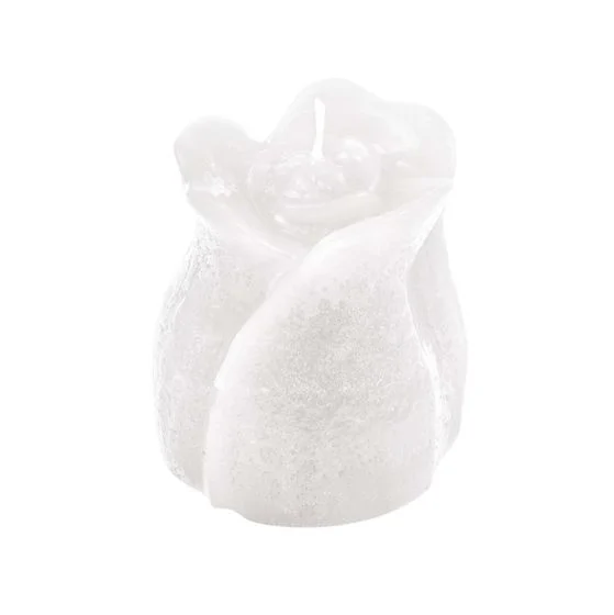 L'Arcolaio Candela forma bocciolo - Cera Bianca H 5,5 D 5 cm