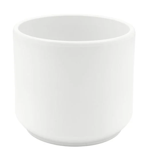 L'Arcolaio Cilindro vaso contenitore - Ceramica bianca H 15 D 17 cm