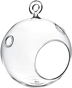 L'Arcolaio Sfera Decorativa Natale Pendente Vetro H 95 Mm D 80 Mm