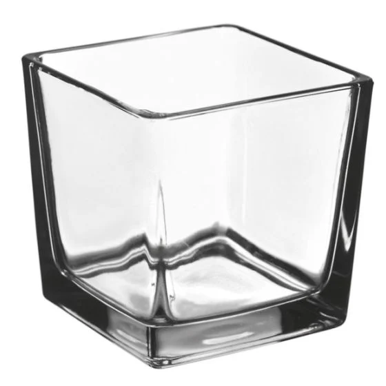 L'Arcolaio Vaso Cubo Trasparente 14 x 14 x 14 Cm
