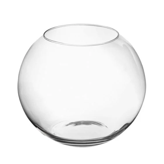 L'Arcolaio Vaso sfera contenitore - Vetro trasparente D 16 cm