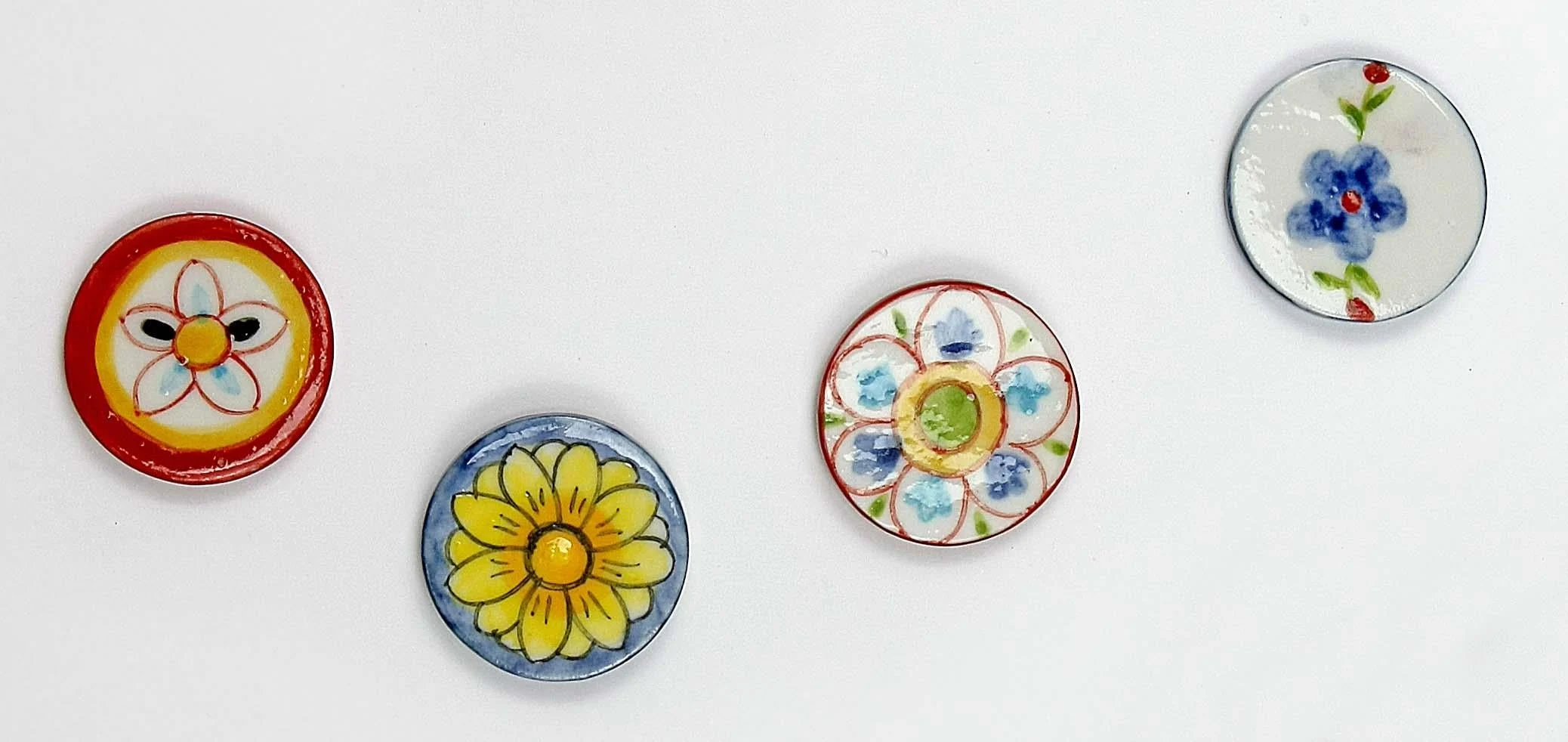 Linea Due Elle Bottone Calamita Porcellana 1 Pz