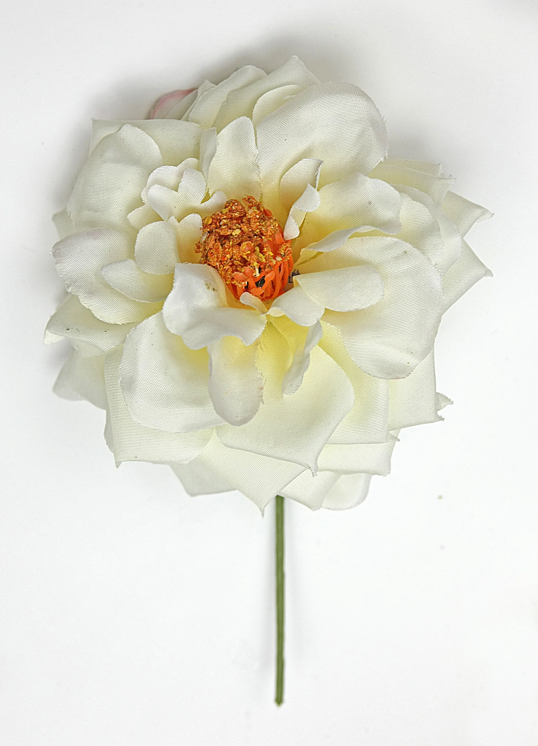 Linea Due Elle Rosa Spray D 11 Cm con Gambo Beige 6 Pz