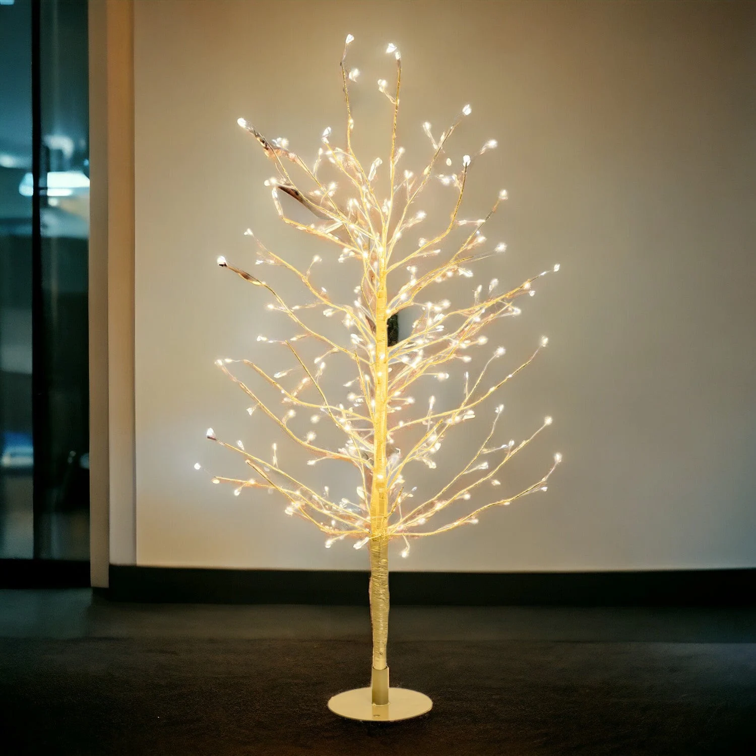 Lotti Albero di Natale Ramo Tiglio H 90 Cm D 50 Cm 240 MicroLed 4 Mt Cavo