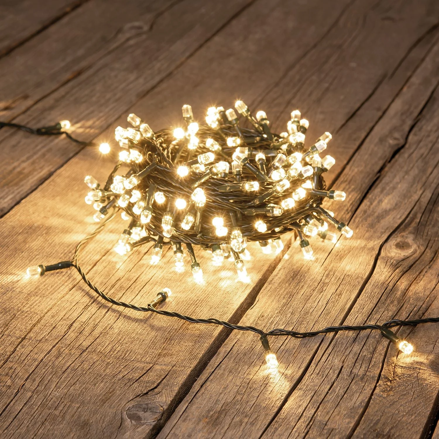 Lotti Catena Natale 500 Maxiled Diamante D 8 Mm 50,5 Mt + 4 Mt Cavo Led Bianco Caldo