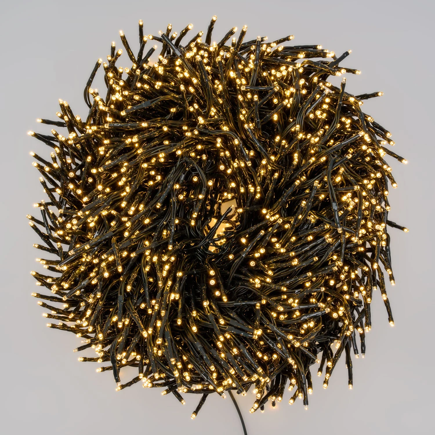 Lotti Catena Natale Festone Cluster D 12 Cm 3300 Led Bianco 33,5 Mt + 4 Mt