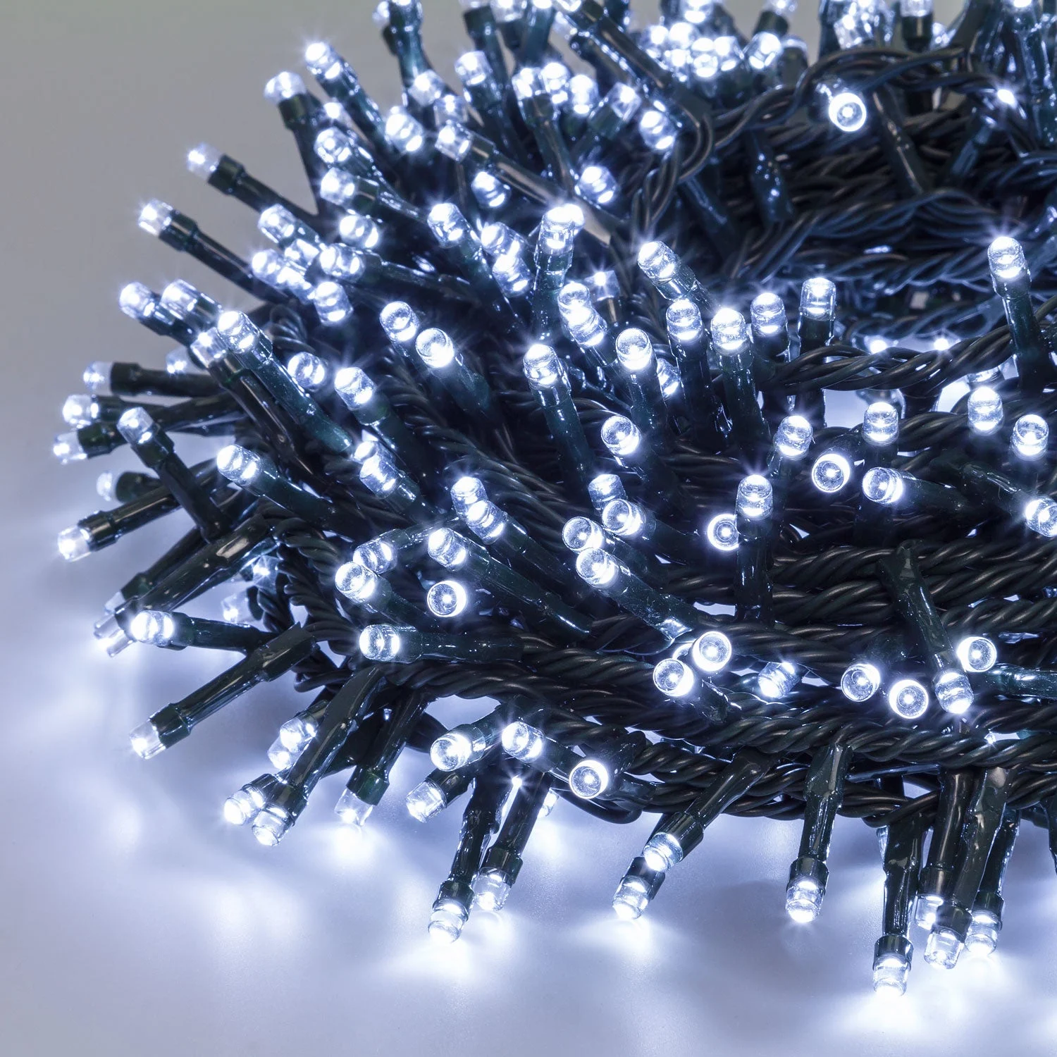 Lotti Catena Natale MiniCluster D 6 Cm 432 Led 9,1 Mt + 4 Mt Cavo Bianco Freddo
