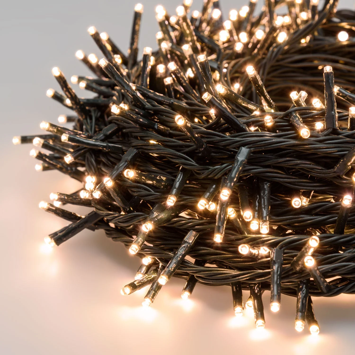 Lotti Catena Natale Minilucciole 4 Canali 500 MiniLed 25 Mt + 6 Mt Cavo Led Bianco Caldo