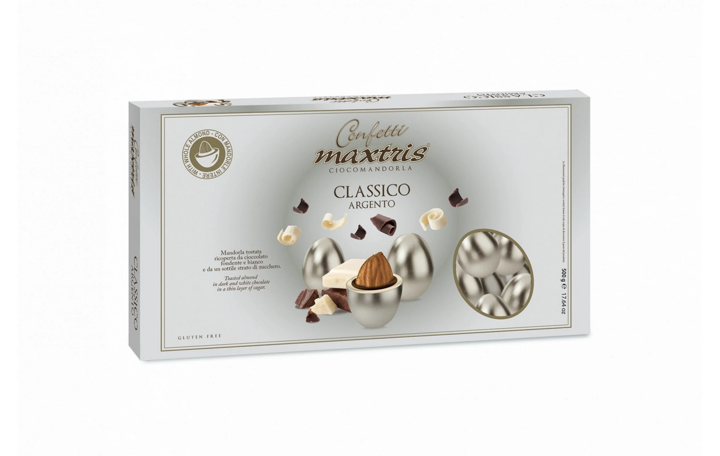 Maxtris Confetti Ciocomandorla Classico Argento 500 Gr