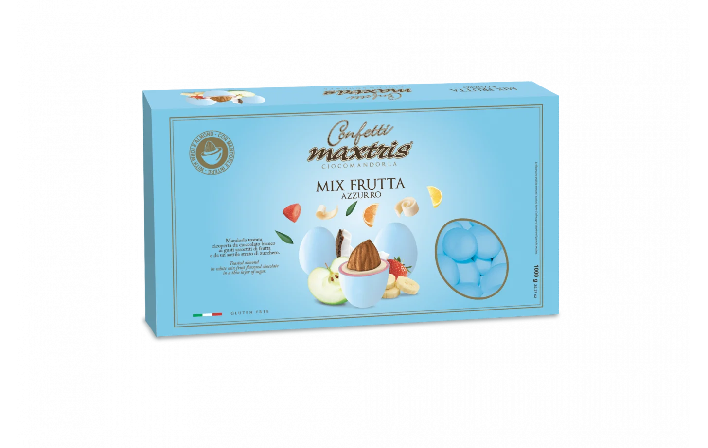 Maxtris Confetti Ciocomandorla Mix Frutta Azzurro 1 Kg