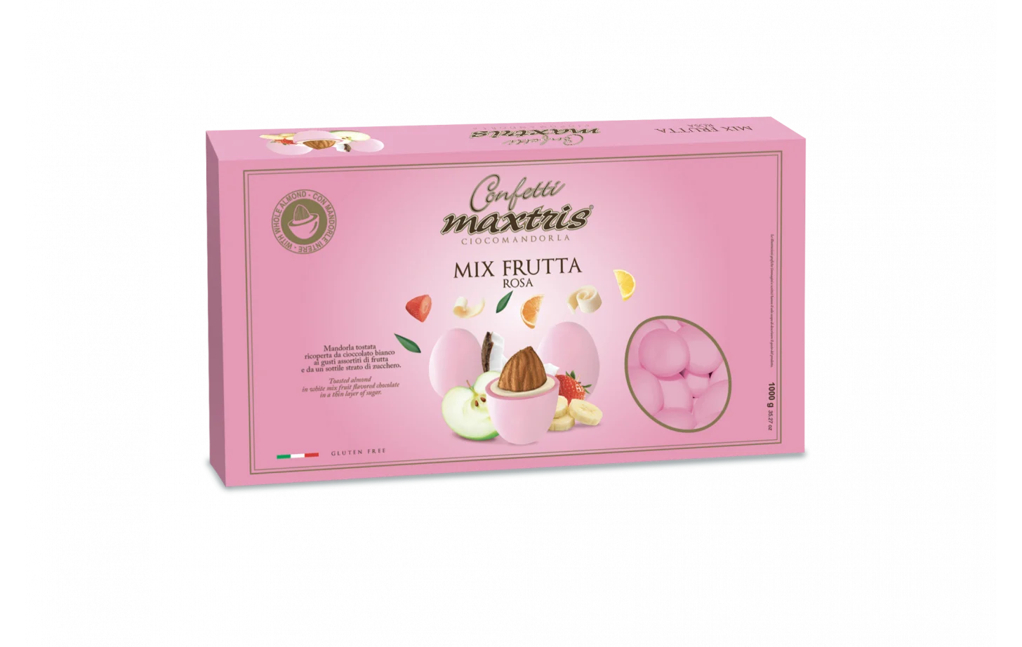 Maxtris Confetti Ciocomandorla Mix Frutta Rosa 1 Kg
