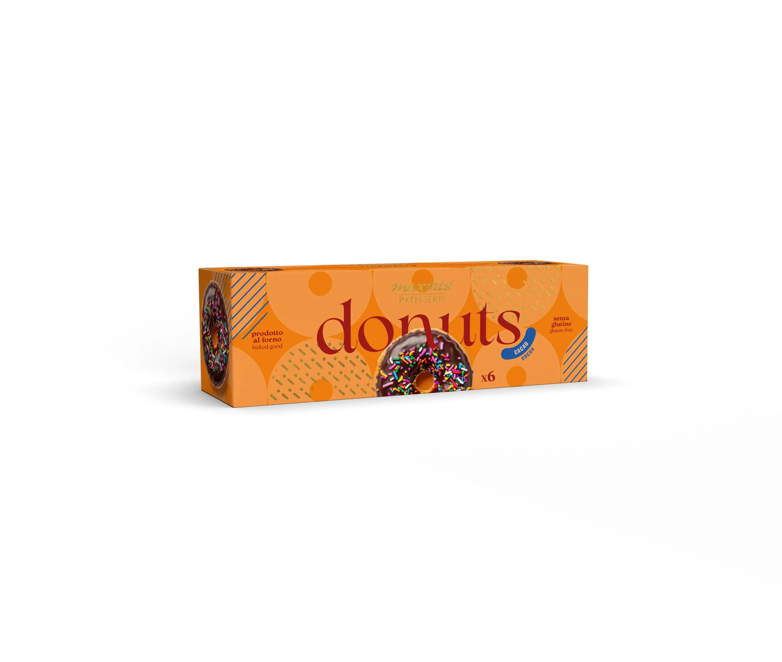 Maxtris Donuts Cacao con Glassa al Cioccolato 210 Gr