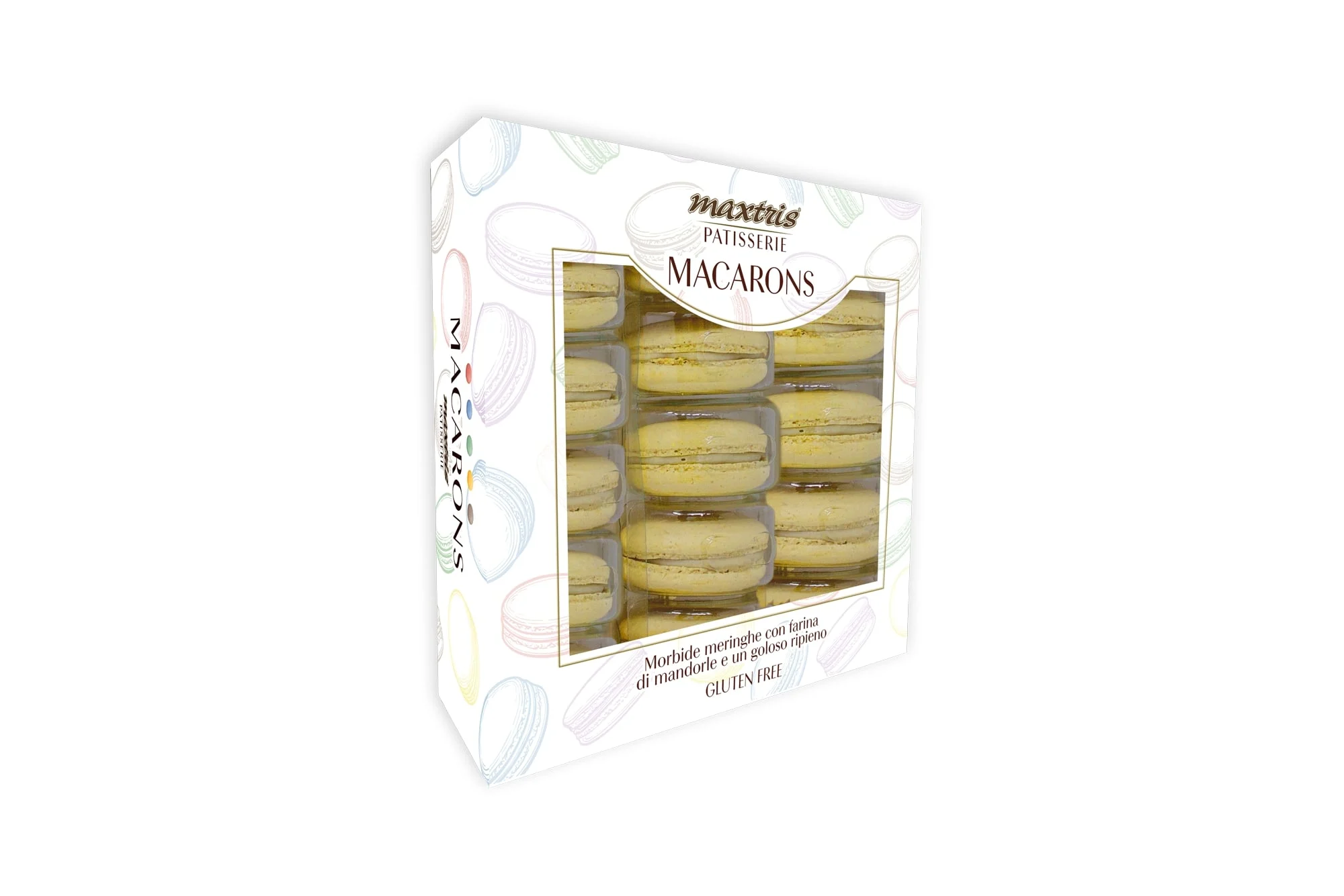 Maxtris Macarons Limone 210 Gr Colore Giallo 15 Pz