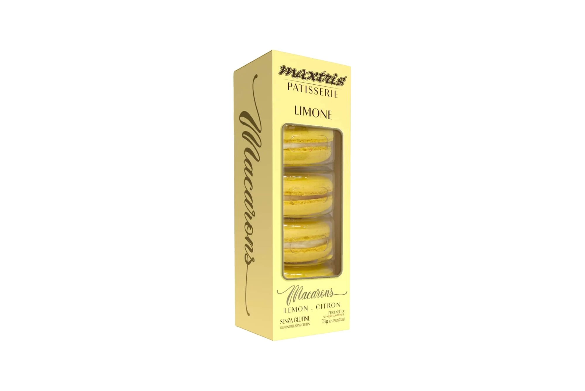 Maxtris Macarons Limone 70 Gr Colore Giallo 5 Pz