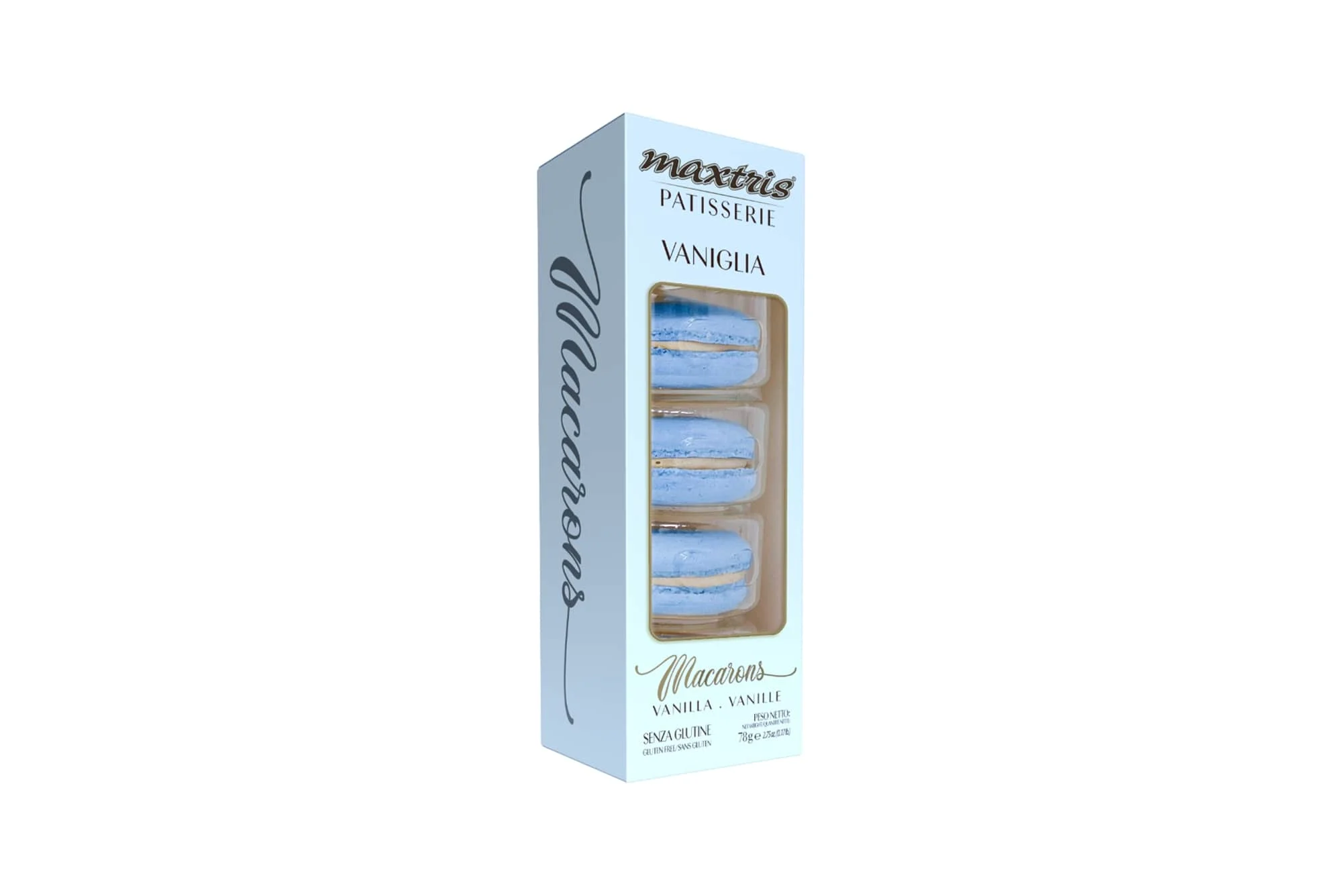 Maxtris Macarons Vaniglia 70 Gr Colore Azzurro 5 Pz