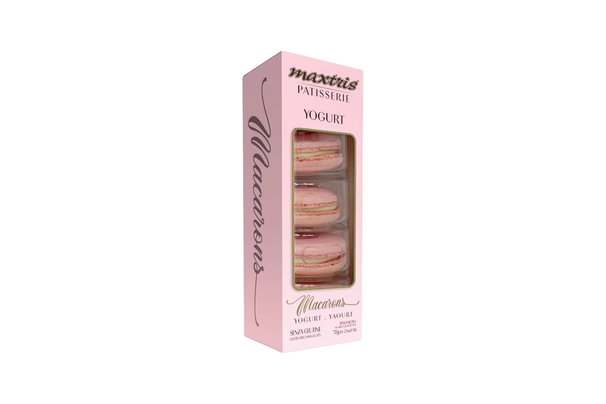Maxtris Macarons Yogurt 70 Gr Colore Rosa 5 Pz