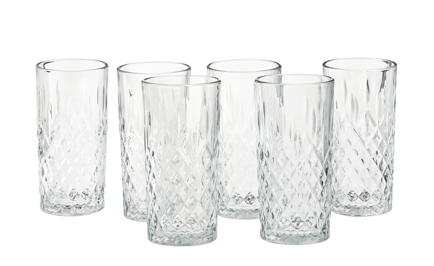 Mopita Dubai Set 6 Bicchieri Bibita 356 Ml Vetro Trasparente