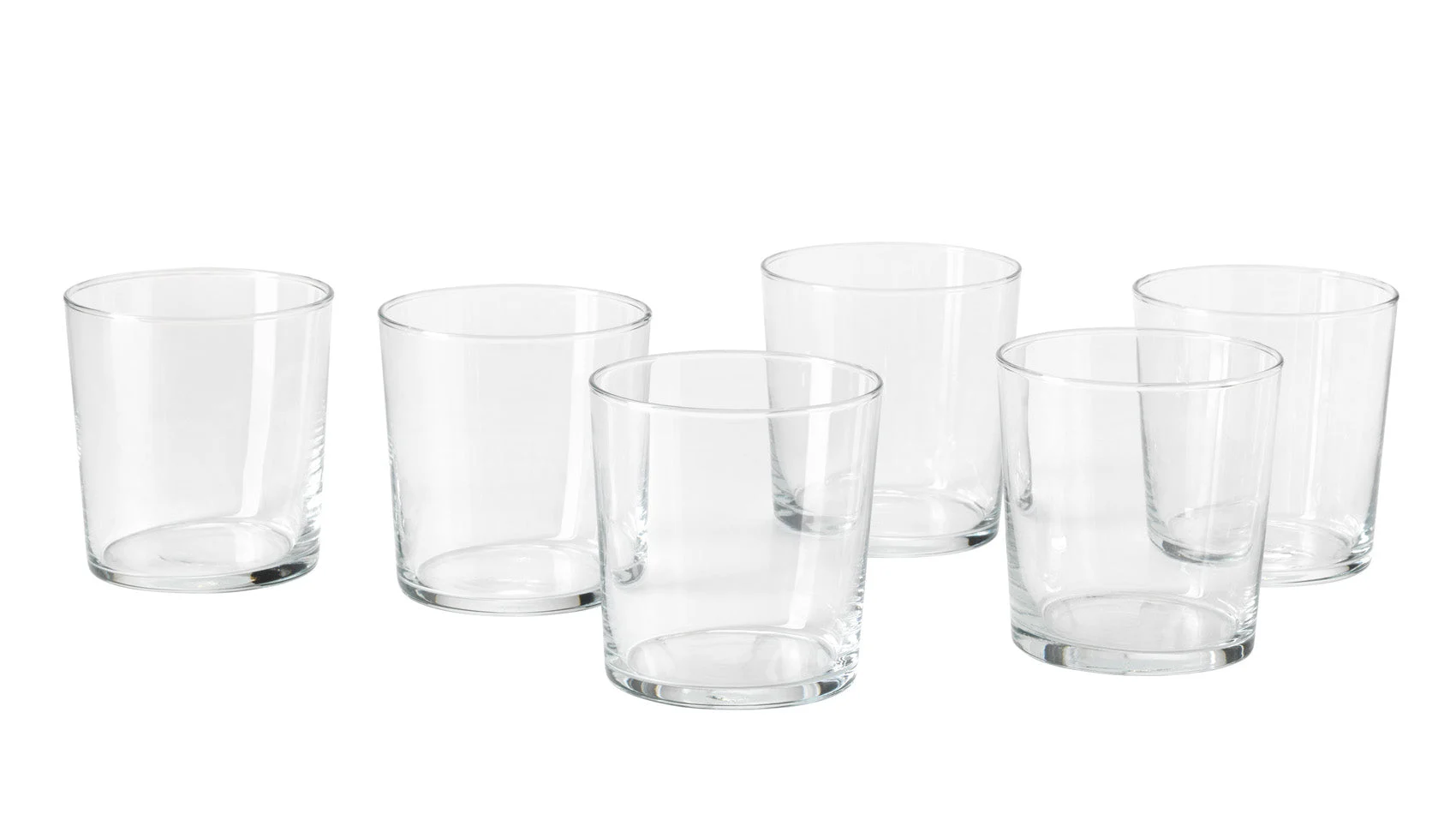 Mopita Milano Set 6 Bicchieri Bibita 345 Ml Vetro Trasparente