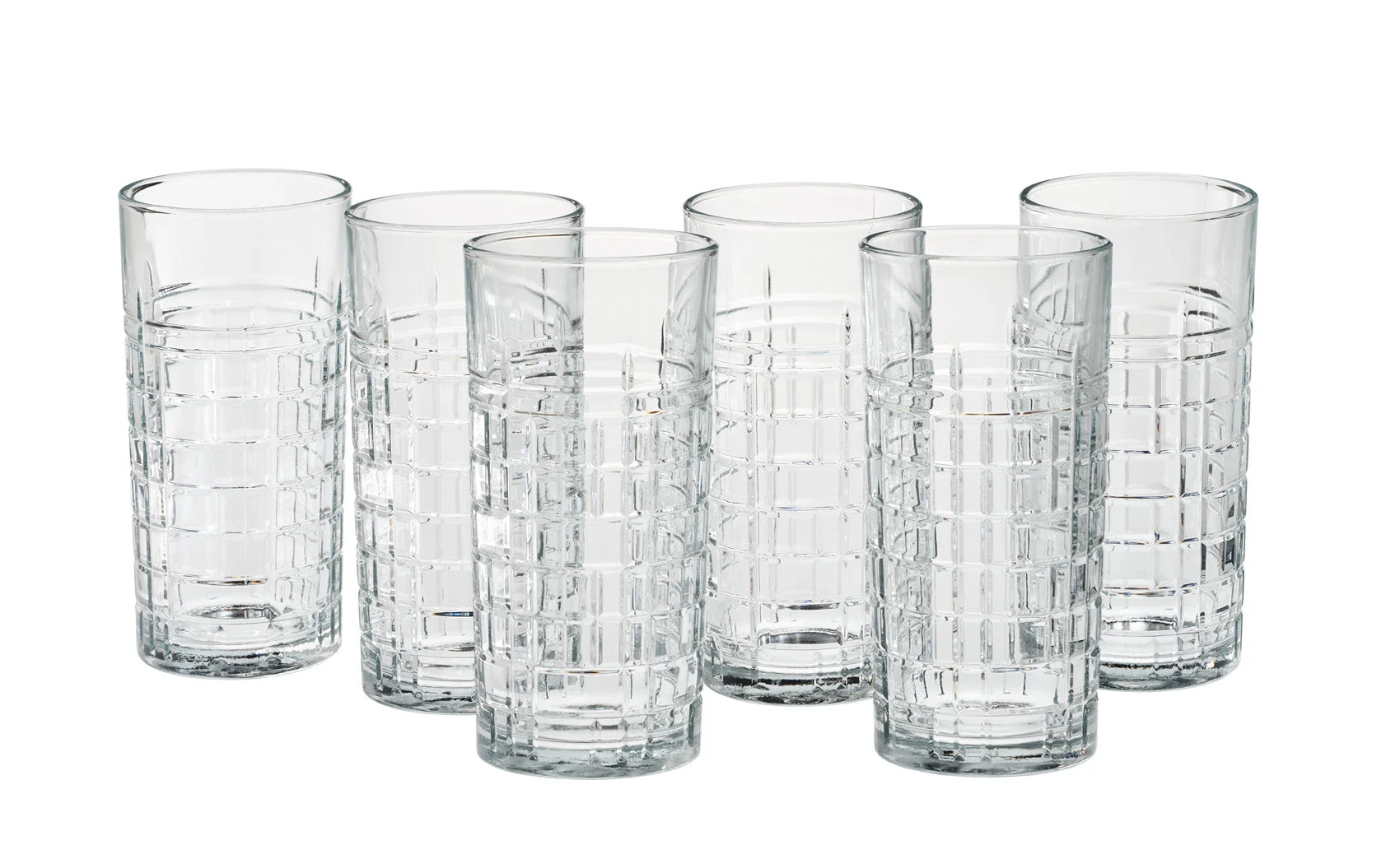 Mopita Seul Set 6 Bicchieri Bibita 356 Ml Vetro Trasparente