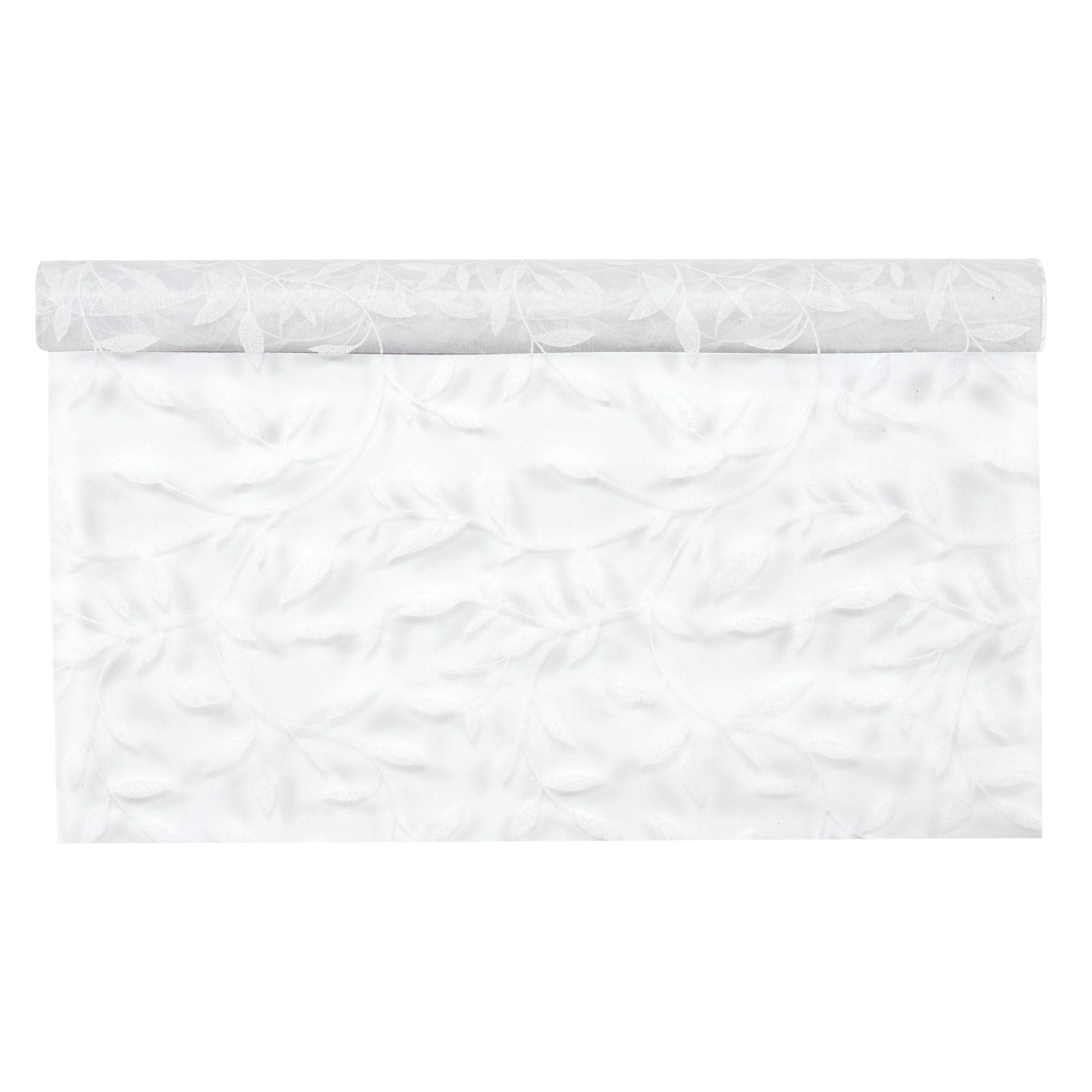 Piovaccari Rotolo Flocked Leaves H 75 Cm L 5 Mt Colore Bianco