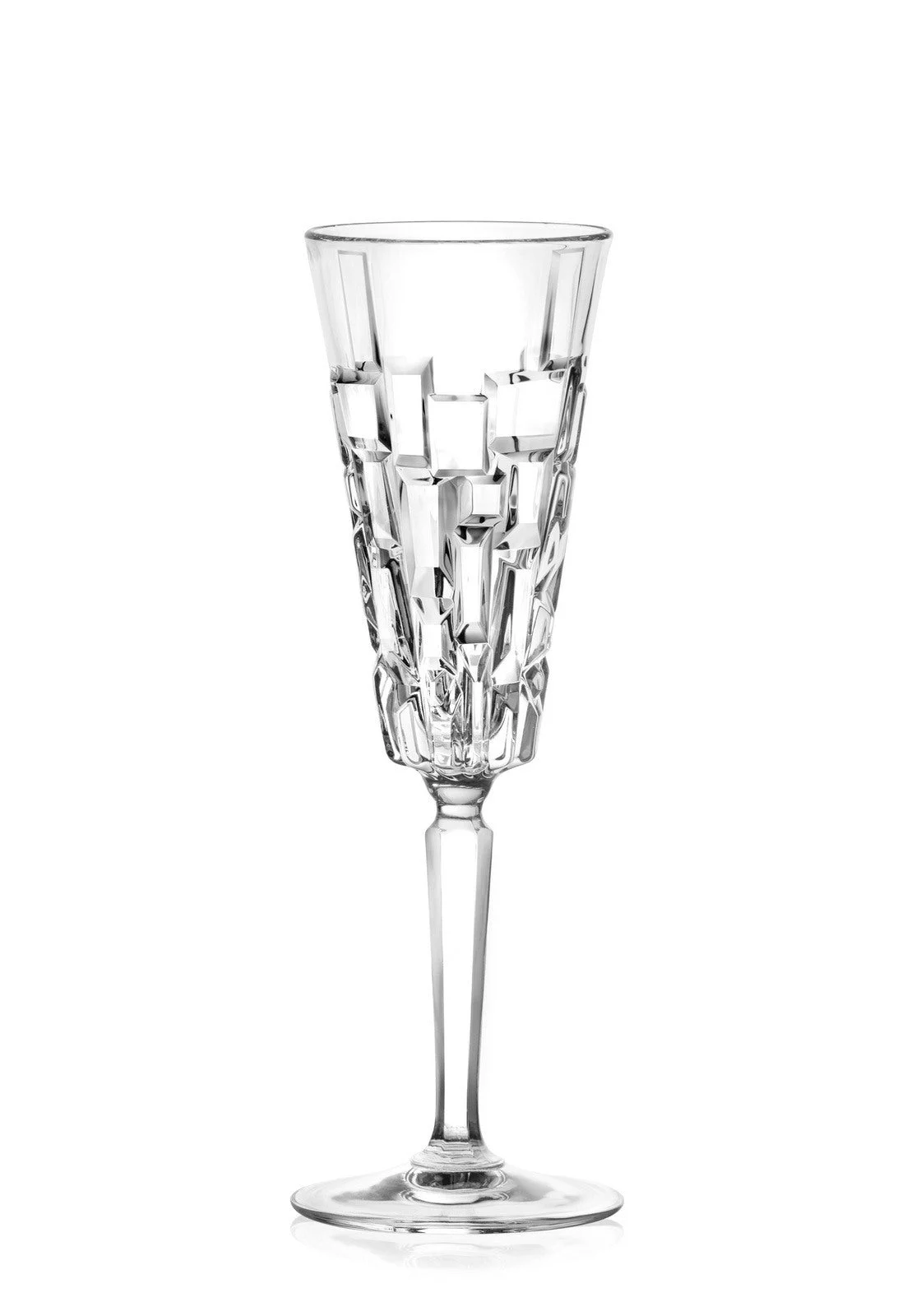 RCR Cristalleria Italiana Etna - FL - Set da 6 Calici Flute in Vetro