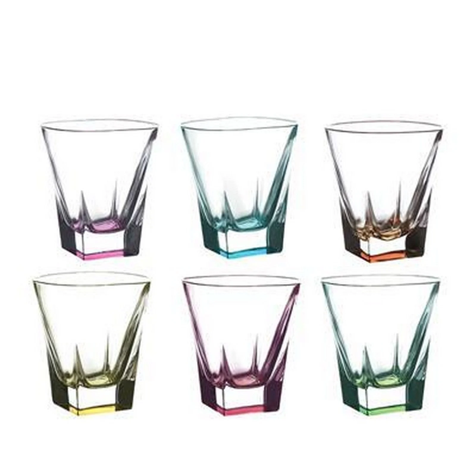 RCR Cristalleria Italiana Fusion Set da 6 Bicchieri Liquore Colorati