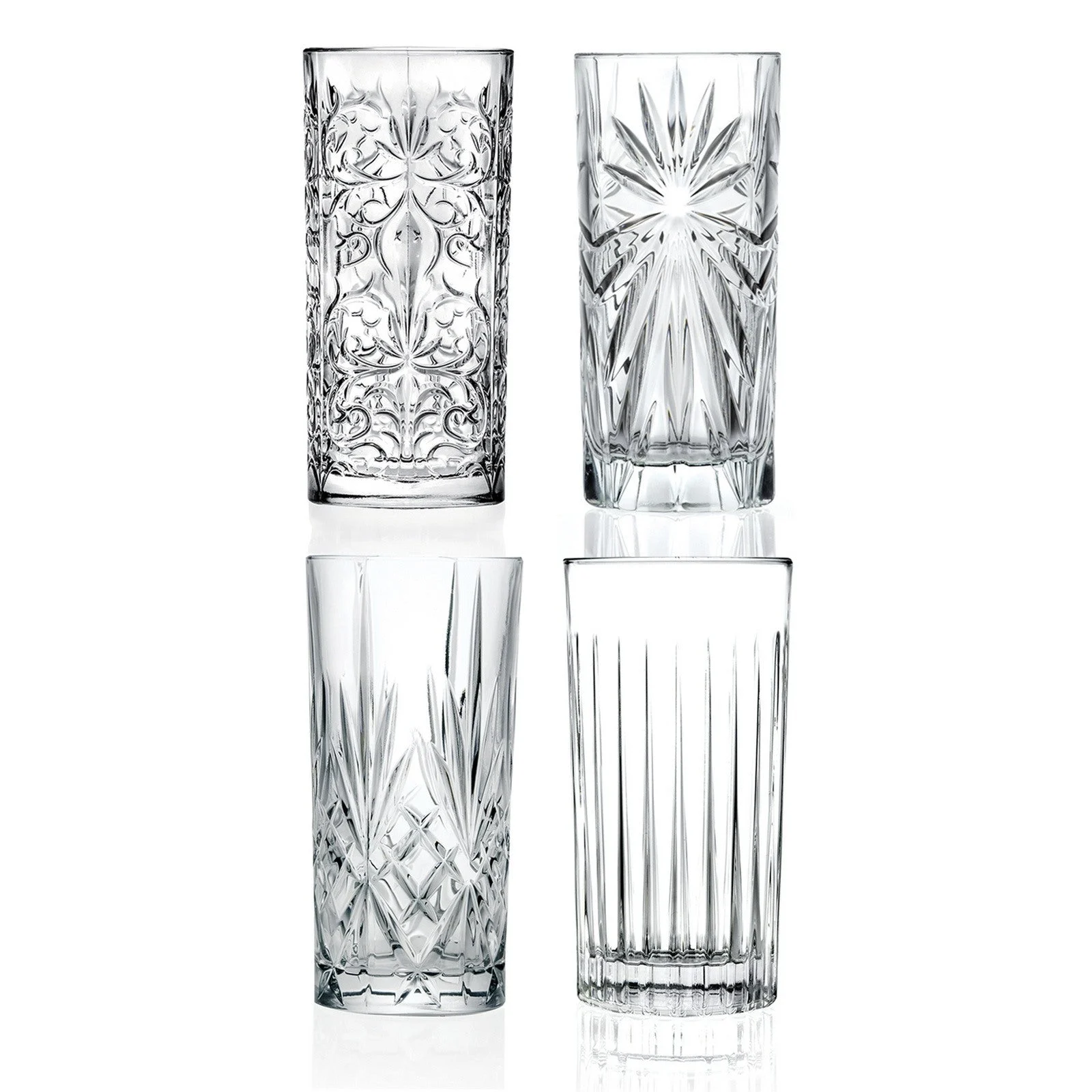 RCR Cristalleria Italiana Mixology - HB Set da 4 Bicchieri Long Drink in Cristallo