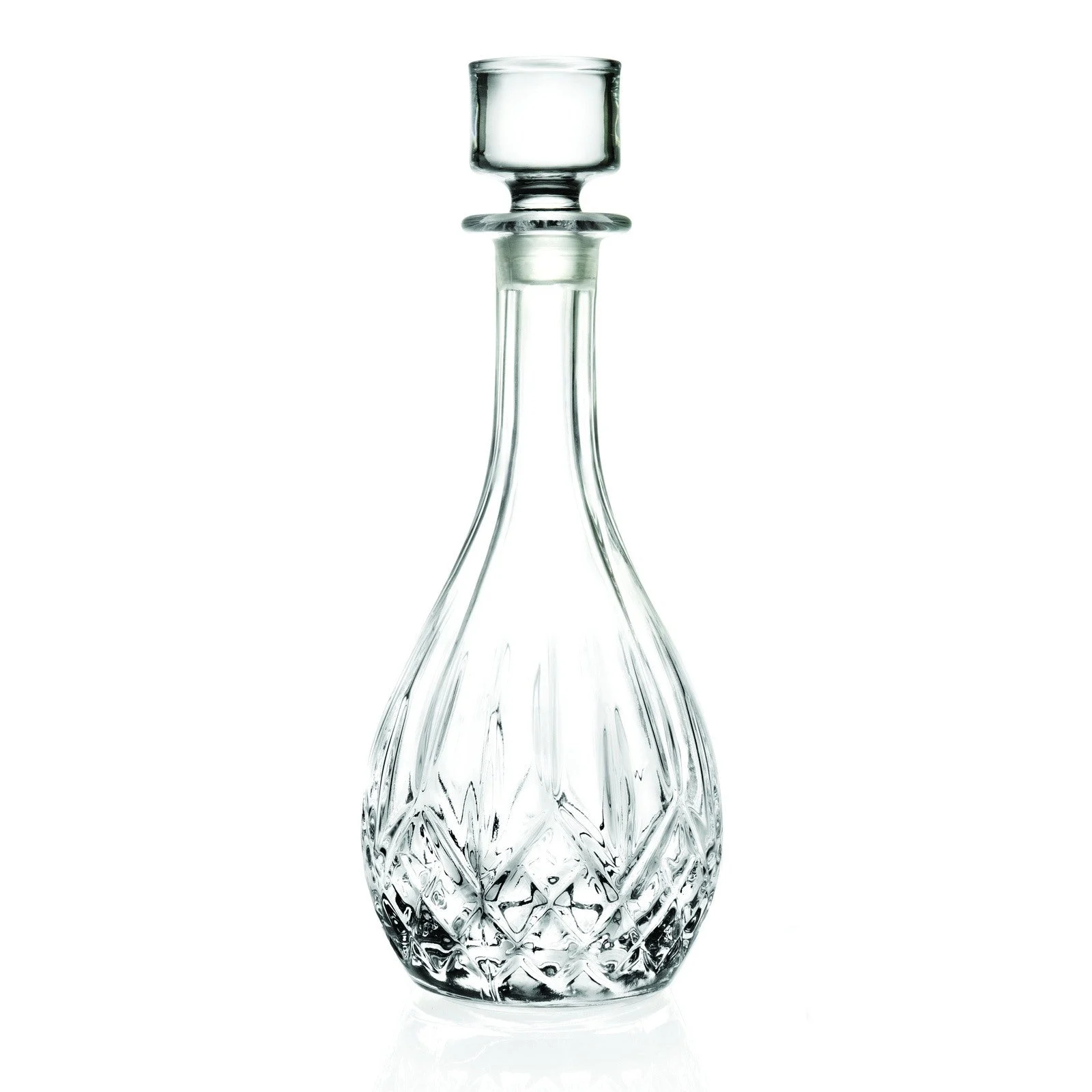 RCR Cristalleria Italiana Opera - Bottiglia Rotonda con Tappo Cilindrico Crystal Glass