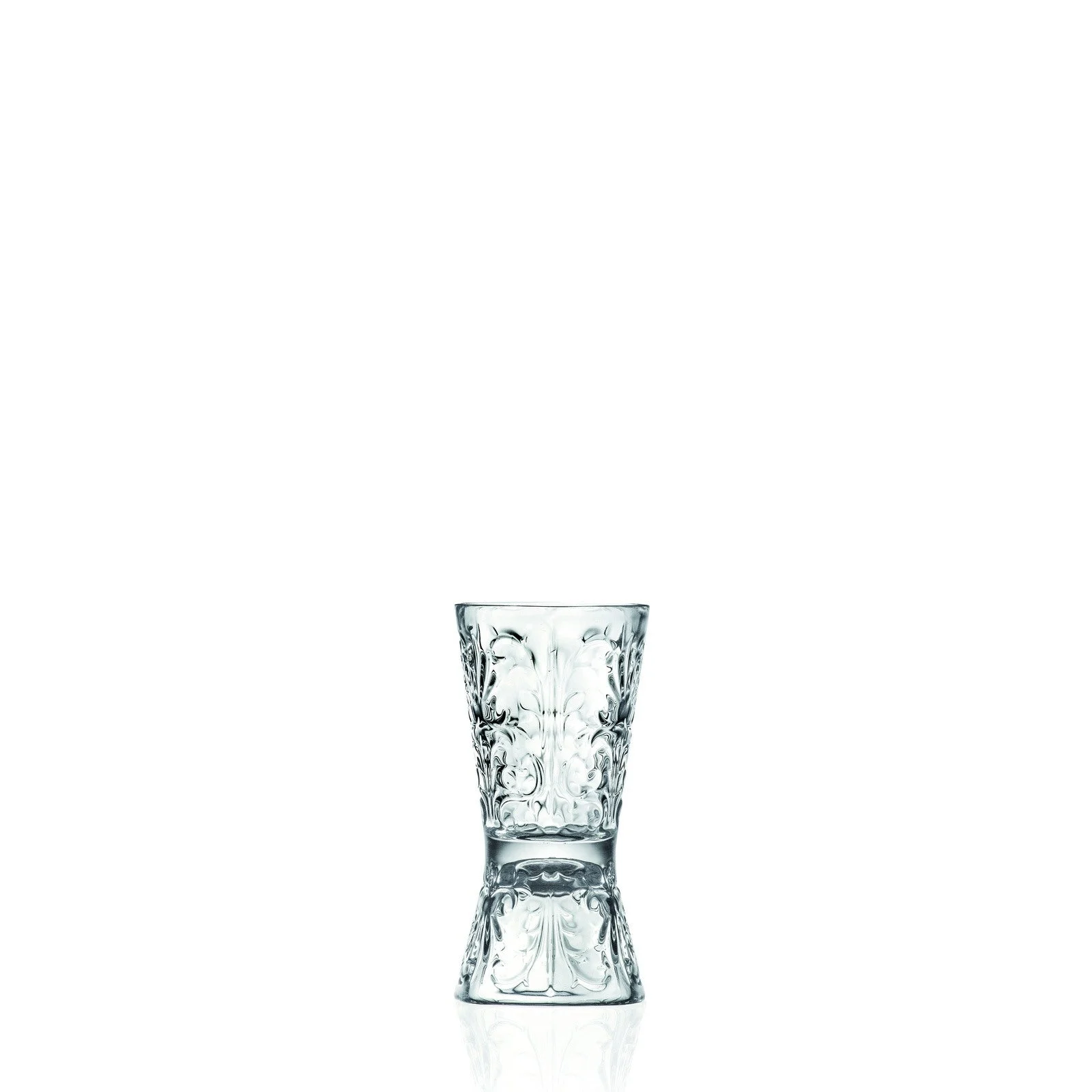 RCR Cristalleria Italiana Tattoo - Set da 6 Bicchieri Clessidra da Shot o Jigger in Vetro
