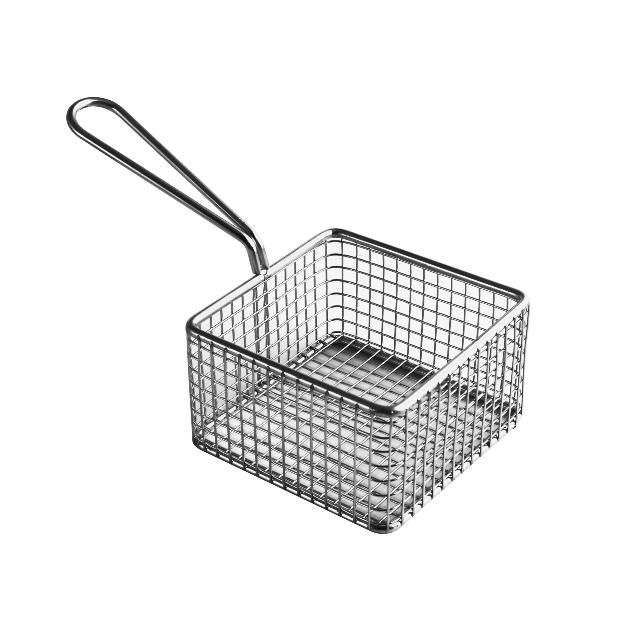 Salvinelli Cestino Frittura Quadrato 10 x 10 Cm Acciaio
