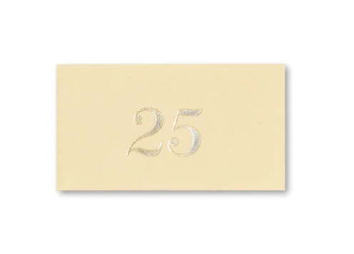 Saul Sadoch Biglietti 25 Argento per Bomboniera 20 Pz Bianco