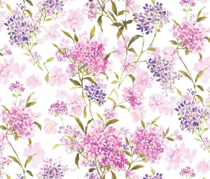 Saul Sadoch Carta Regalo Raso Rotolo H 70 Cm L 25 Mt Fiori Lilla