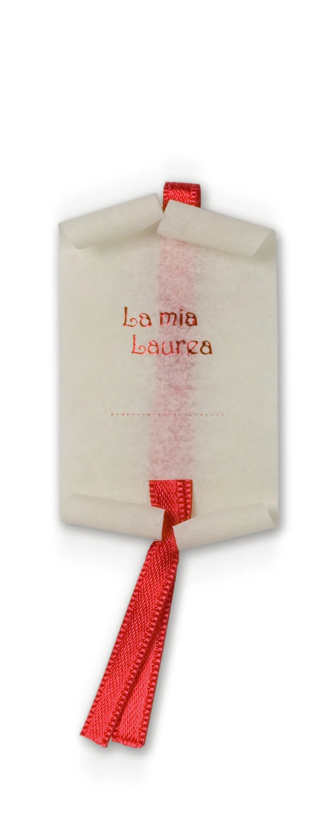 Saul Sadoch Pergamenina Laurea 4 x 7 Cm Bianco Rosso 50 Pz