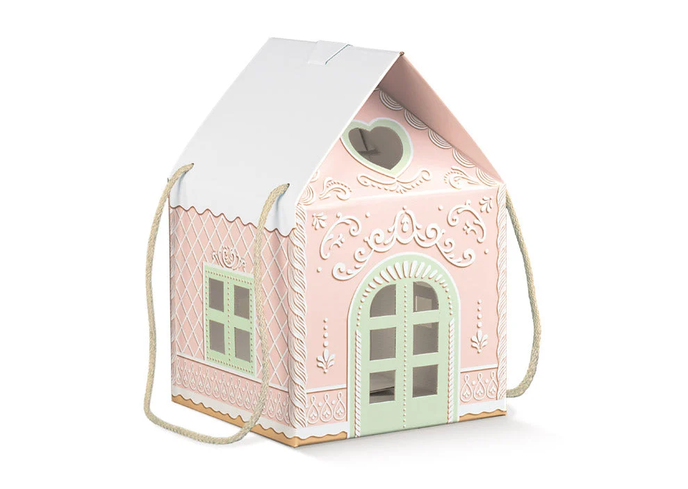Scotton Casetta Natale con Cordino 200 x 200 x 180 Mm Pink Little House