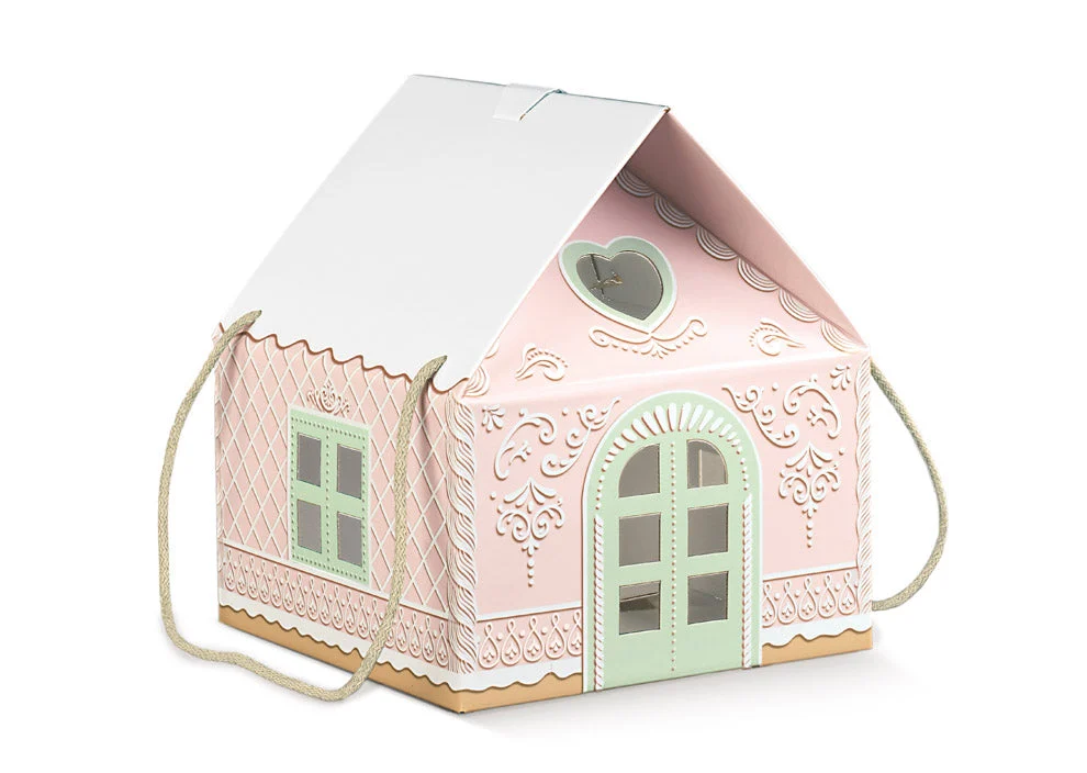 Scotton Casetta Natale con Cordino 245 x 245 x 150 Mm Pink Little House