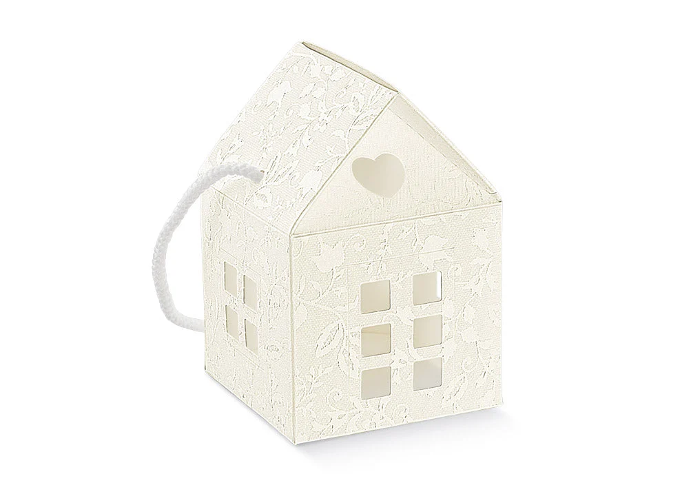 Scotton Casetta con Cordino 80 x 80 x 75 Mm Harmony Bianco 10 Pz