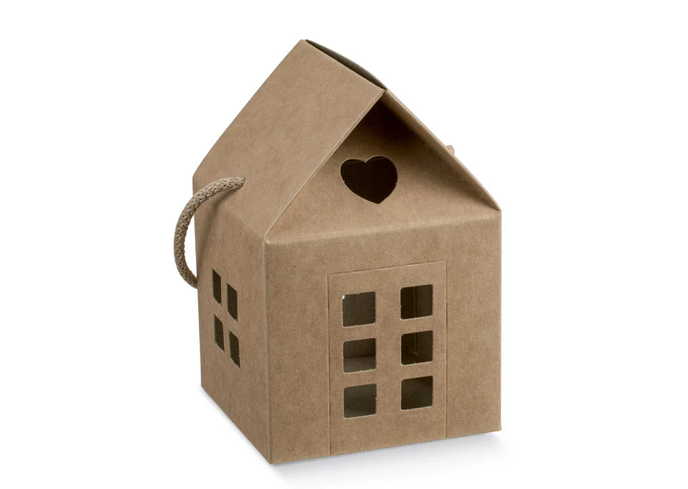 Scotton Casetta con Cordino 80 x 80 x 80 Mm Avana 10 Pz