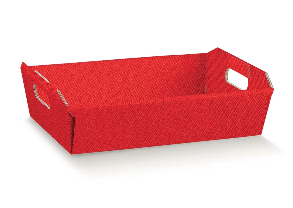 Scotton Cesto Natale Incollato 220 x 160 x 50 Mm Lino Rosso 1 Pz
