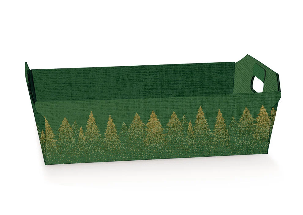 Scotton Cesto Natale Incollato 400 x 300 x 120 Mm Green Forest 1 Pz