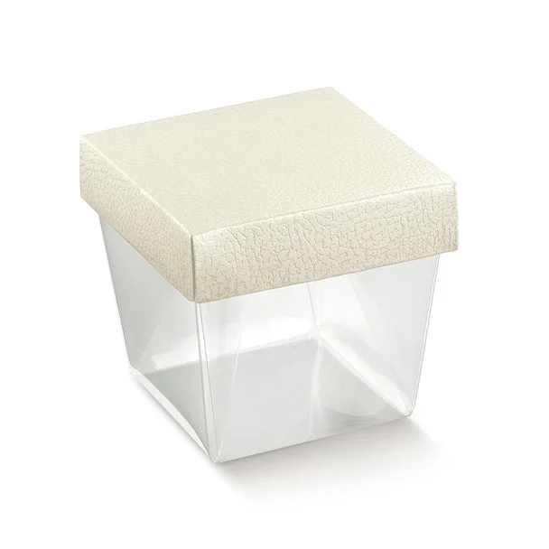Scotton Coppetta con Coperchio 75 x 75 x 90 Mm Bianco 10 Pz