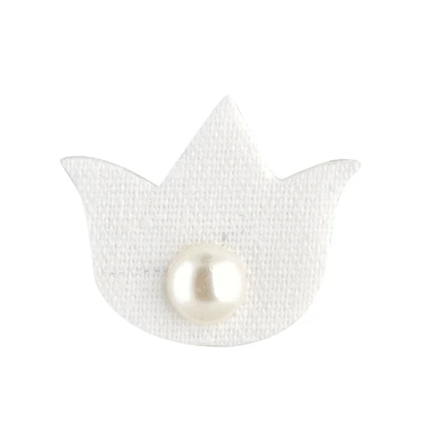 Scotton Gigli con Perla 35 x 30 Mm Adesivi Bianco 12 Pz