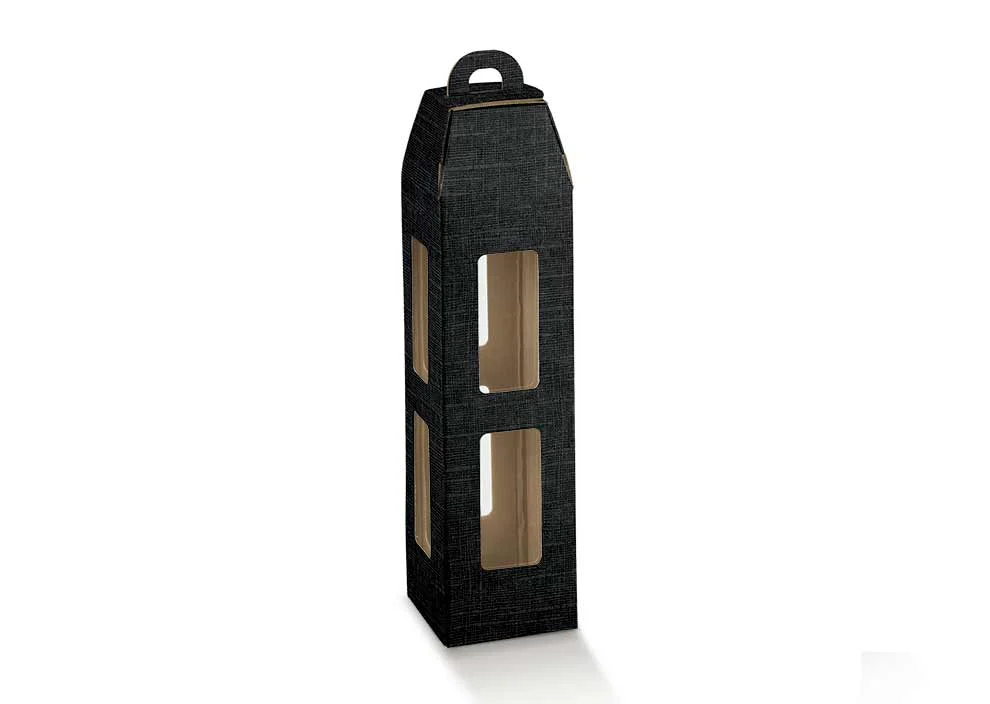 Scotton Lanterna 90 x 90 x 350 Mm Seta Nero 2 Pz