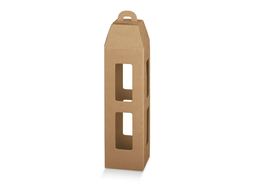 Scotton Lanterna per 1 Bottiglia 90 x 90 x 350 Mm Avana 2 Pz